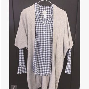 Merona 3/4 sleeve open cardigan vest